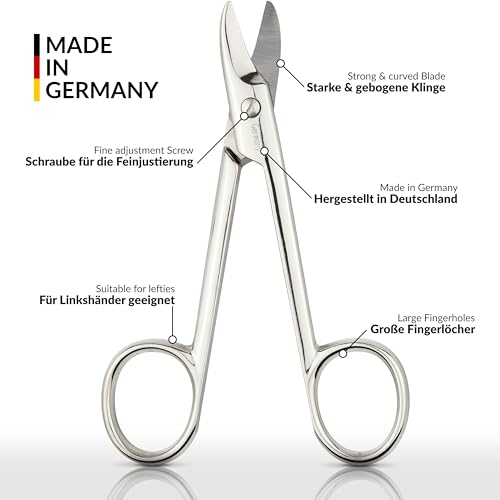 marQus - Toenail Scissors made in Germany - for precise cutting of thick nails, suitable as pedicure tool, with Premium Storage Case - color: Toenail Scissors