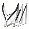 Makartt 3-Pack Black Cuticle Nipper Set, Pusher & Nail Trimmer - size: Black-3pcs