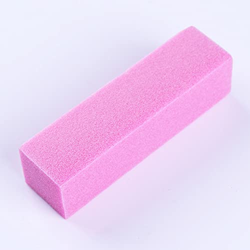 20pcs Nail Buffer Blocks 4Sides,120Grit Pedicure Manicure Buffer Kits Pink