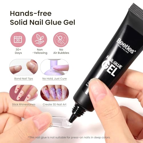 Beetles Gel Nail Kit Medium Coffin with Nail Dehydrator and Primer 576Pcs