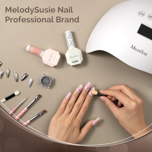 MelodySusie Sliver Chrome Nail Powder for Gel Nails - color: Sliver