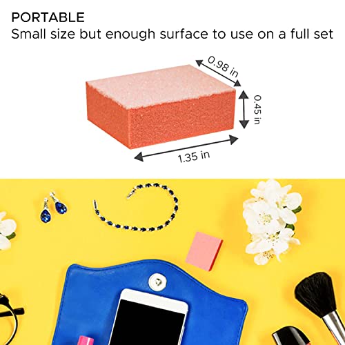 Karlash Nail Mini Orange Buffer Block File 80/100 Grit 2 Sided (130 Count) - size: 130 Count (Pack of 1)