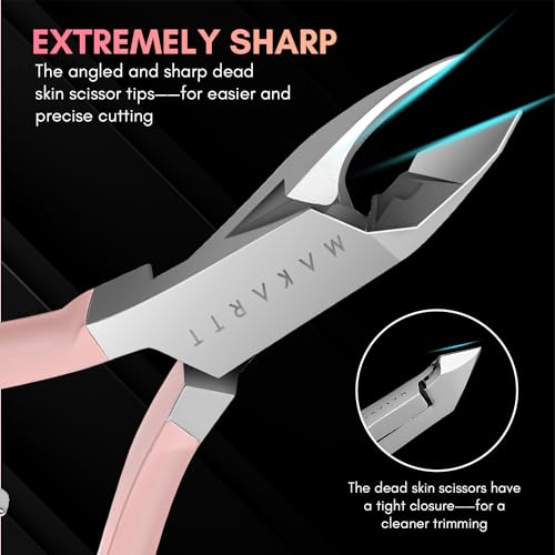 Makartt 1-Pack Pink Cuticle Nipper, Precision Full-Jaw Trimmer - size: Pink Cuticle Nippers 1 Pack