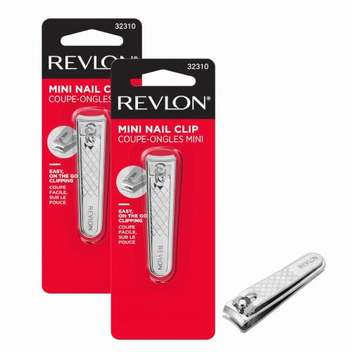Revlon Compact Nail Clipper | Silver | Pack of 2