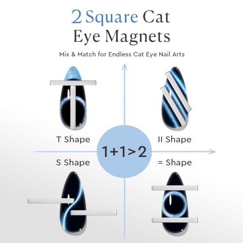 AZUREBEAUTY Cat Eye Magnet, Dual‑Head 3‑in‑1 Magnet Pen Magnet for Nails - size: 11Pcs