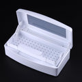 SUTOKAKA Nail Tool Sterilizer Box Plastic Disinfectant Container, White - color: Liftable White