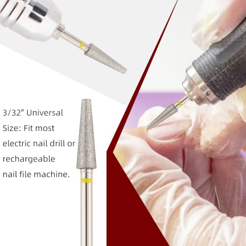 QUNZHAO 5Pcs Diamond Nail Drill Bits sets (YELLOW (XF) B04 set) - color: YELLOW (XF) B04 set