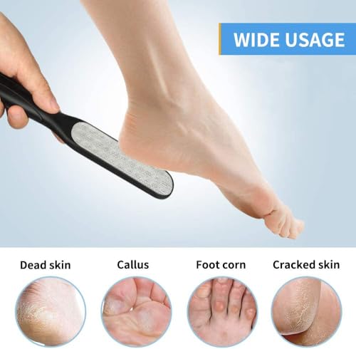 Fu Store 2 Pack Foot Files Callus Remover Foot Rasp Dual Sided Foot File - color: Black