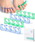 Dr. JK- Gel Toe Separators for Pedicure, 2 Pairs, Blue & Green - color: Blue & Green