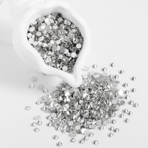 3000pcs SS10 Flatback Glass Rhinestones for DIY(Crystal) - color: Crystal, size: SS10-3000PCS