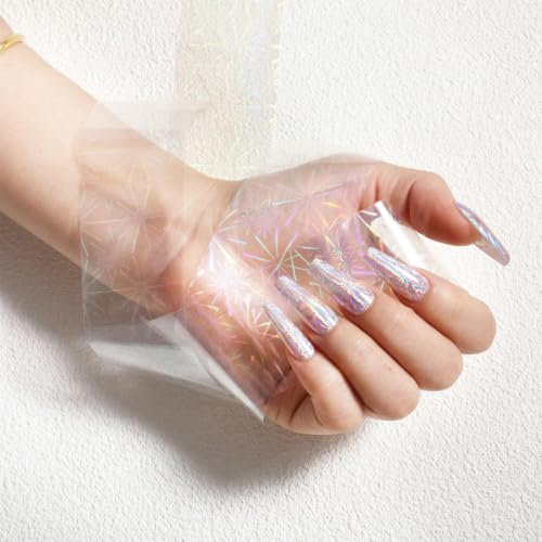 10PCS Nail Foil Transfer Sheets Laser Nail Foil Sheet for DIY Nails