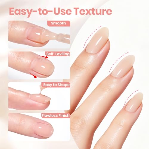 Beetles Builder Gel for Nails Nude, 15 mL TPO & HEMA-FREE Building Gel - color: B-Peach Nude