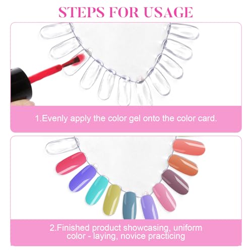20Pcs Nail Swatches Wheels Heart Shaped Nail Color Swatch Palette - size: Heart Shaped