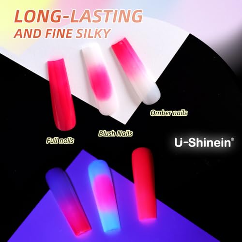 Cushion Gradient Painting Gel,Ombre Nails Aura Nails,Matte Effect - color: Fluorescent Plum Pink