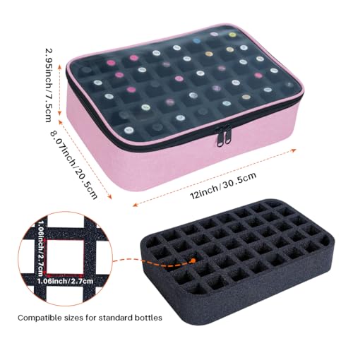 2 Pcs Small Clear Nail Polish Organizer Holds 80 Bottles Nail,Pink - color: Pink-2pcs