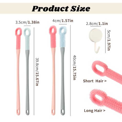 4 Pack Toe Cleaning Brushes with Long Handles
