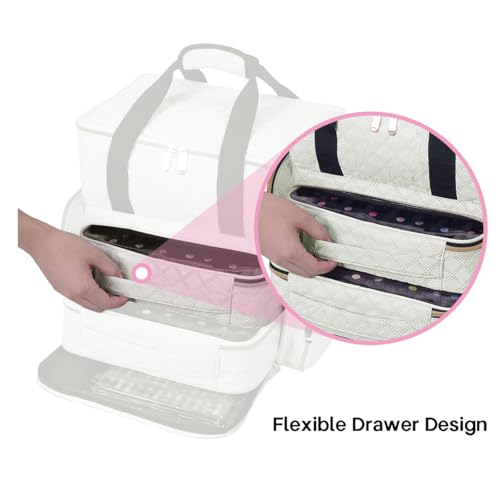 2 Pcs Small Clear Nail Polish Organizer Holds 80 Bottles Nail,Beige - color: Beige-Clear-2 pcs