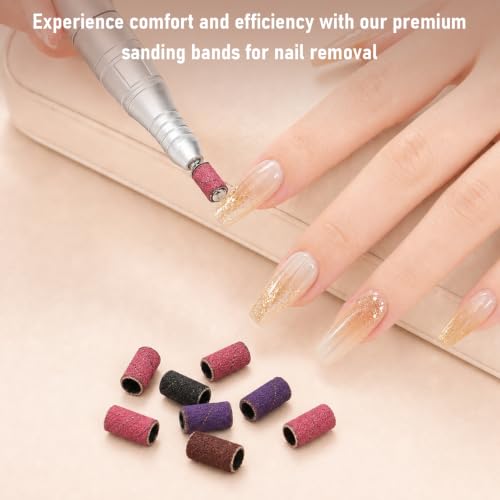 Mini Sanding Bands for Nail Drill, 100PCS 4-Grit Set(Large) - size: Large