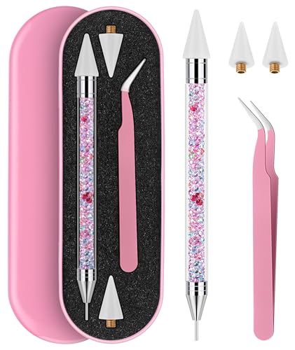 Tatuo Rhinestone Picker Tool Bedazzling Pen Dual Head, Colorful - color: Colorful