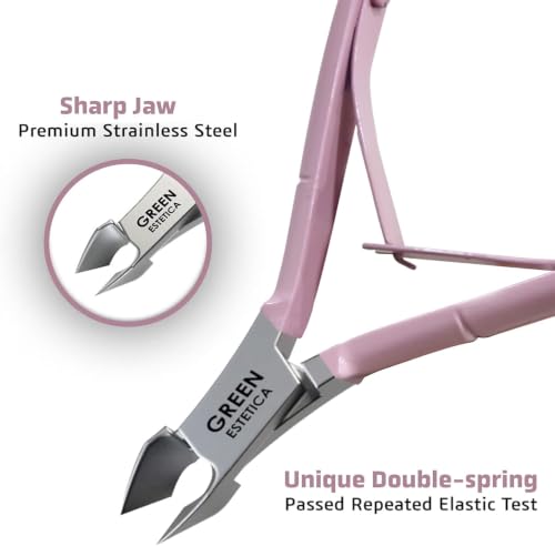 Professional Cuticle Trimmer & Nippers, Stainless Steel Nail Care Tool - color: Rose Nipper With Pusher - Pack 1