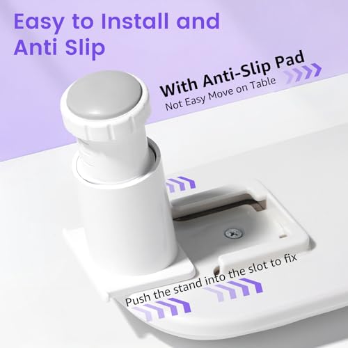 U-Shaped Manicure Arm Rest for Nails Tech with Rotating Phone Holder, White - color: 3nd Gen White