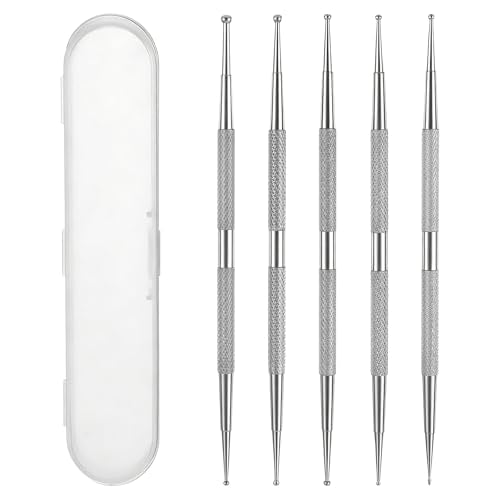 cobee 5 Pcs Nail Dotting Tool, Double-ended Nail Art Tools with Box