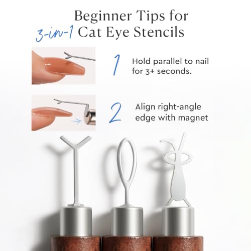AZUREBEAUTY Cat Eye Magnet, Dual‑Head 3‑in‑1 Magnet Pen Magnet for Nails - size: 11Pcs