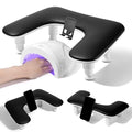 U-Shaped Manicure Arm Rest for Nails Tech with Rotating Phone Stand, Black - color: 3nd Gen Black