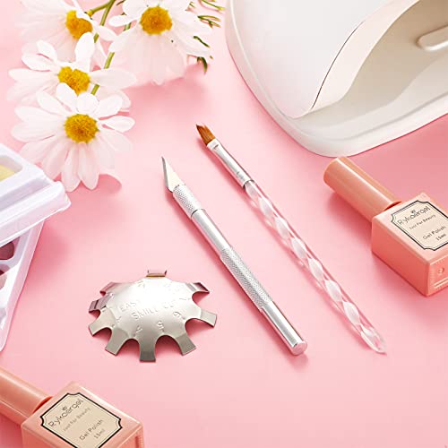 Honoson 3 Pcs Acrylic Nails Tool Kit French Tip Nail Tool Set, Silver