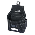 MELOTOUGH Nail and Screw Organizer Bag for Electricians and Carpenters, Tool Belt Pouch with Belt Clip, Heavy Duty Work Fastener Pouch - color: Black