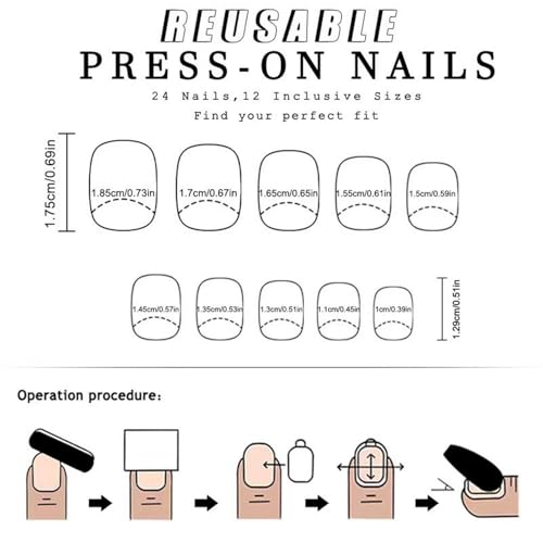 Halloween Press on Nails Short Fake Nails Square False Nails Little Ghost Spider Web Design Cute Pumpkin Fake Nails Full Cover Stick on Nails Halloween Festival Artificial Nails for Women 24 Pcs - color: Halloween Style 022