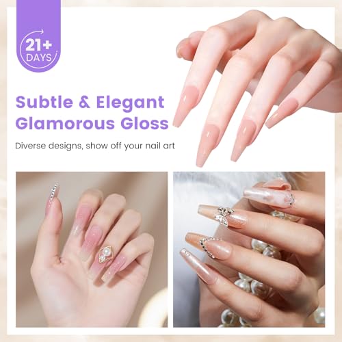 Nail Kit for Beginners with Everything- Practice Hands & Storage Gift Bag - color: Sparkling Pink