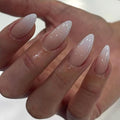 Gradient Nude Acrylic Press on Nails Almond Medium Fake Nails - color: 06-Nude Brown