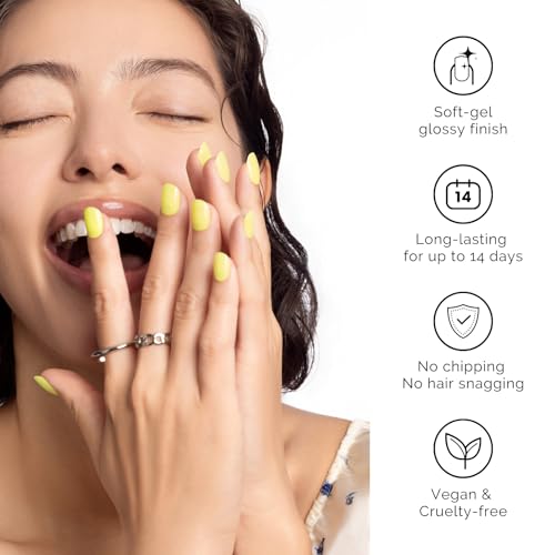 NAILOG Semi Cured Gel Nail Strips Lime Green Gel Nail Stickers - Lime Bomb - color: Lime Bomb