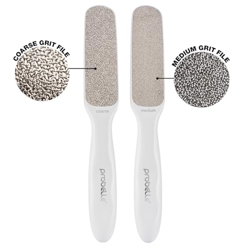Probelle Double Sided Nickel Foot File Callus Remover, White - color: White
