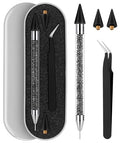 Tatuo Rhinestone Picker Tool Bedazzling Pen Dual Head, Black - color: Black