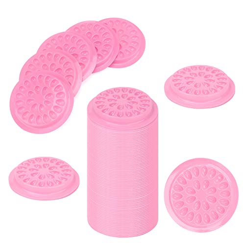 G2PLUS 100PCS False Eyelash Glue Holder Trays and Lash Adhesive Pallet Pads - color: Pink-L