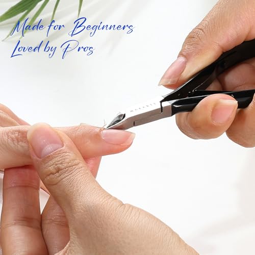 Makartt 2-Pack 7mm Black Cuticle Nipper, Full-Jaw Trimmer, Dual-Spring - size: 2pcsBlack Cuticle Nippers