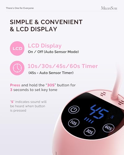 MelodySusie Gooseneck Cordless UV Nail Lamp P-ArtM2 Light for Nail Tips - color: Pink