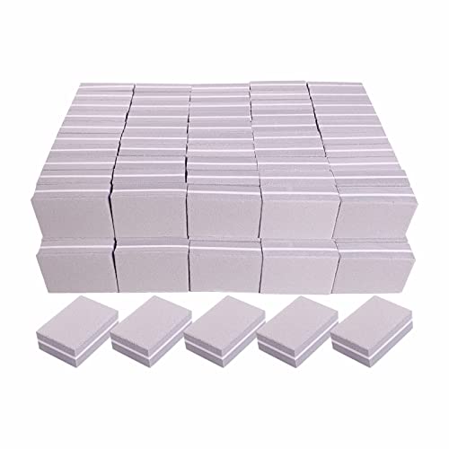 Nail Buffers (100 Pack), Mini Buffer Block Nail File for Acrylic Nails and Natural Nails, 100/180 Grit Nail Buffer Block Bulk Buffing Blocks for Nail Buff Professional Manicure File Blocks Set Gray - size: 100 Pcs Mini 100/180 Grit Gray/White