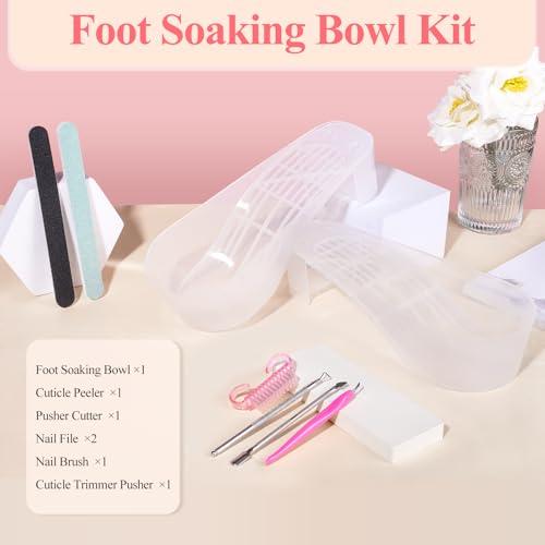 LIONVISON Acetone Nail Soaking Bowl: Toe Soak Off Bowl Manicure Soak Bowl - color: Clear
