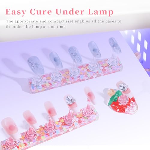 MAYEEN Lovely Nail Stand for Press Ons,Upgraded Raised Nail Holder For - color: Multicolor