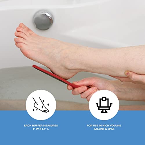 ForPro Professional Collection Red Panda Foot File, 60/100 Grit, Double-Sided Pedicure File for Feet and Heels, 10.5” L (Pack of 6) - size: 6 Count (Pack of 1)