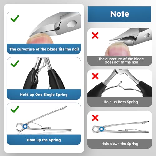 Nail Clippers for Seniors, Heavy Duty Ingrown Toenail Clippers - size: Wide Jaw 5pcs