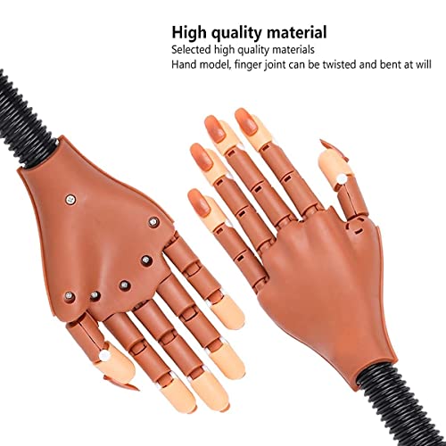 Practice Hand for Acrylic Nails, Left Nail Hand with 100 Tips for Beginners