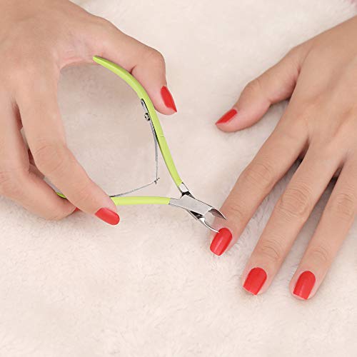 YINYIN Professional Cuticle Trimmer with Pusher and Cutter,Green - color: Green