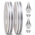 Spurtar Car Pinstripe Tape, 2 Rolls x 32Ft Gray Racing Stripes Automotive - color: gray