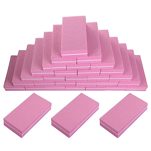 Pink Professional Nail Buffer Set - 30 Pcs, Acrylic & Natural Nails, 100/180 Grit Buffer Blocks - size: 30 Pcs Buffer Blocks Pink