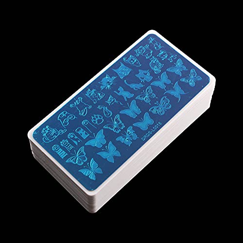 VNC 20Pcs 12X6cm Nail Art Soft Stamping Protective shell Plastic Holder Stamper Rectangel Stamp Holder - color: C-white