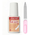 【Upgraded】 Super Strong Nail Glue+Nail File for Press On Nails